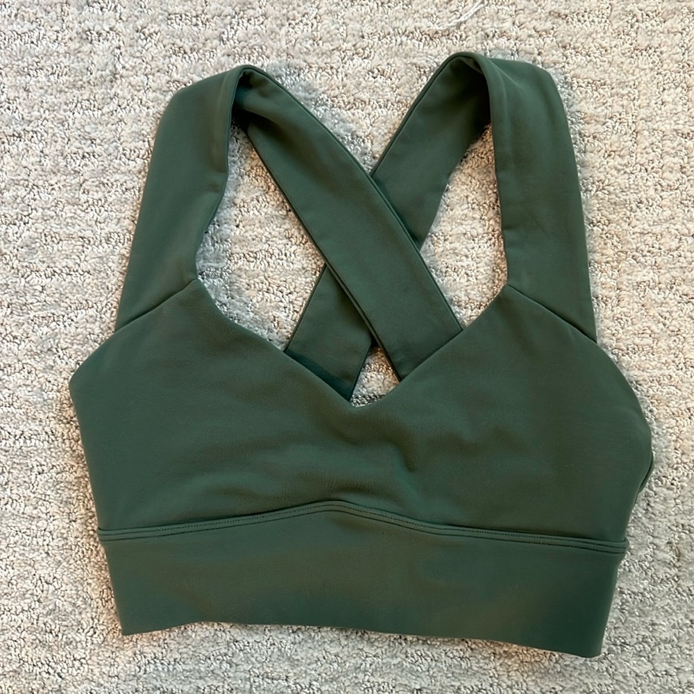 Lorna Jane green sports bra